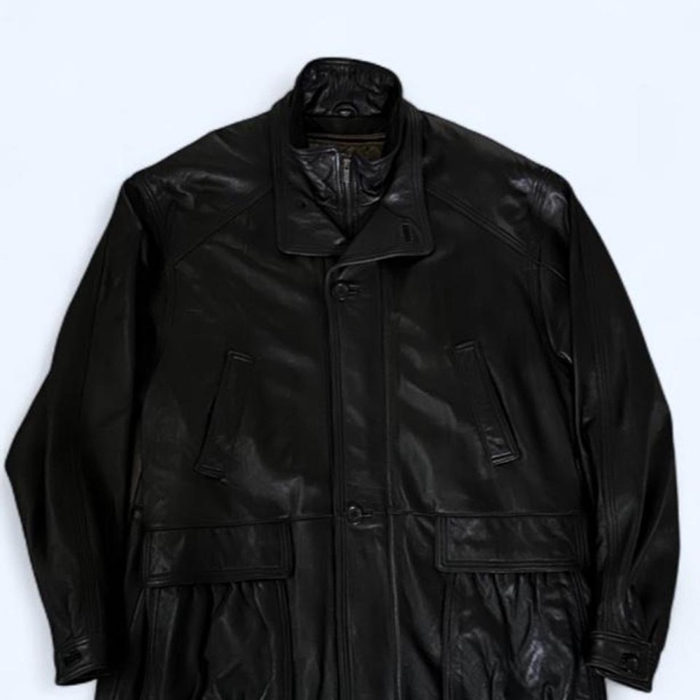 Men's Black Leather Overcoat Jacket - Classic Style Leather Limited New